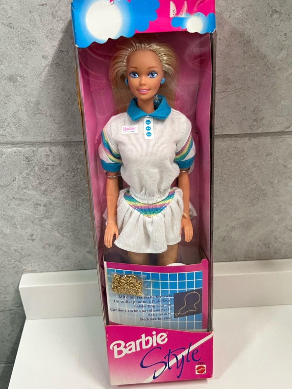 1994 Barbie Style Estilo Tennis Player Doll Foreign Release Mattel RARE NEW